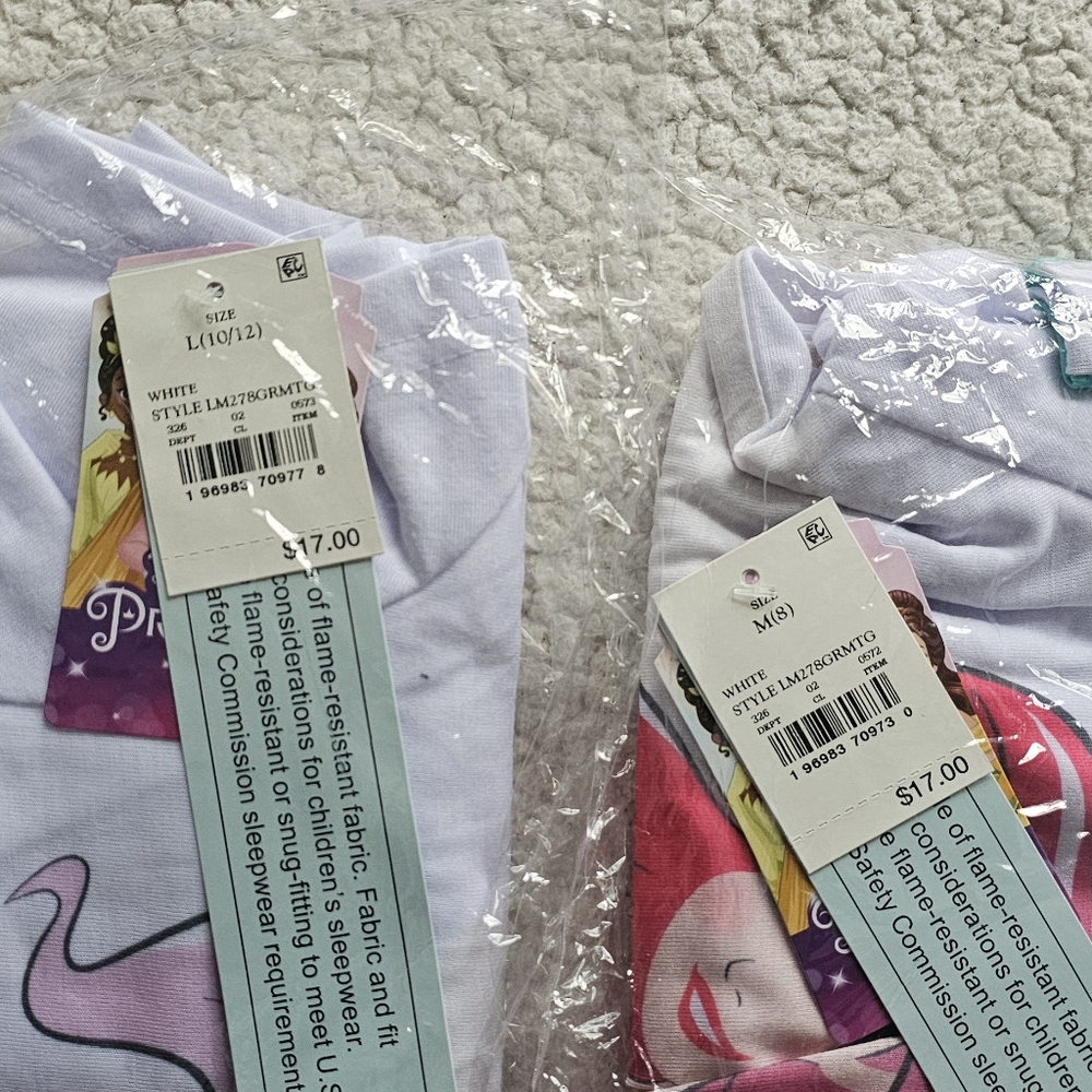 Disney - Girls' The Little Mermaid Pajama Romper White - Picture 7 of 7
